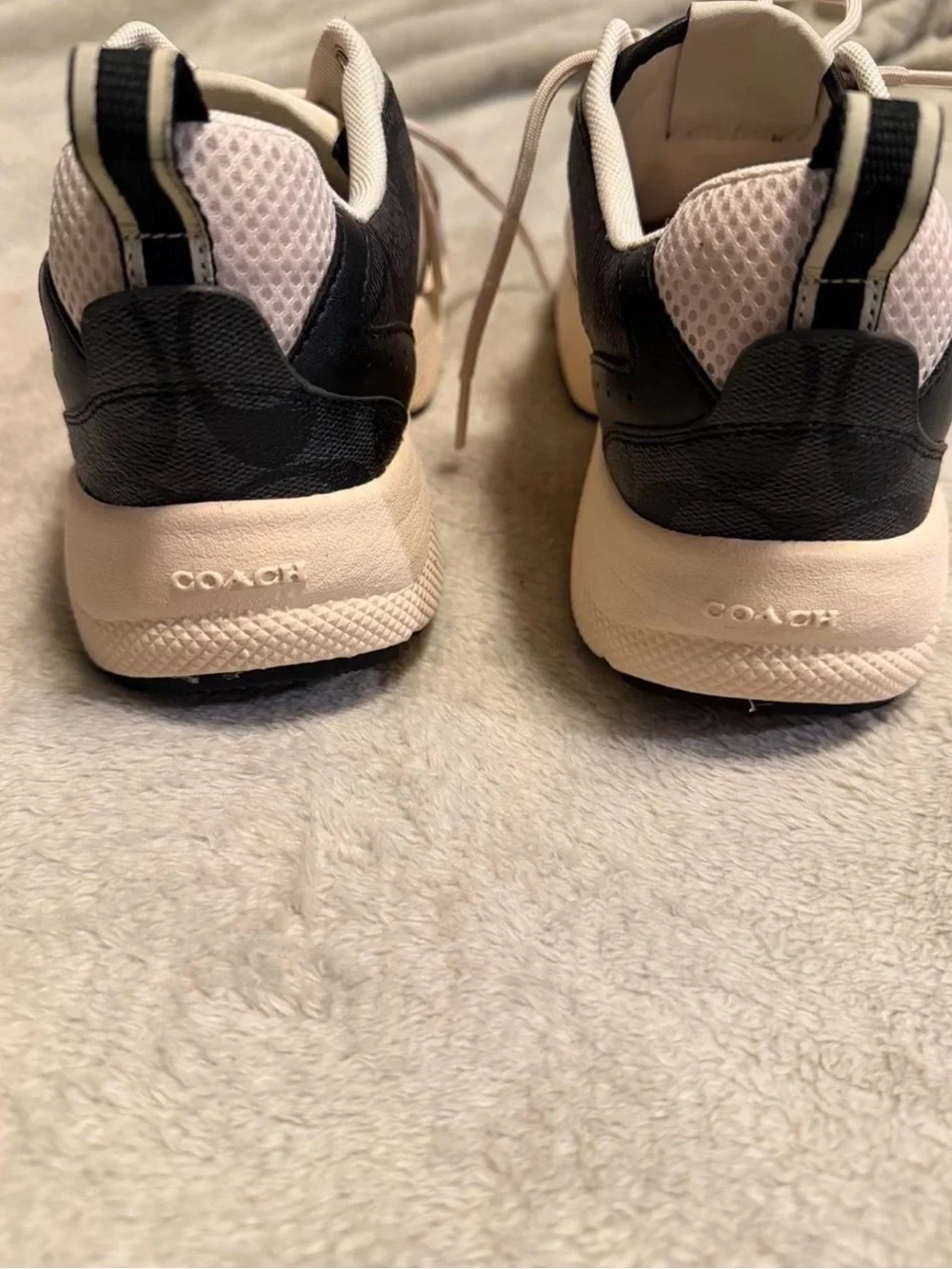 Women’s Black and Cream Athletic Sneakers